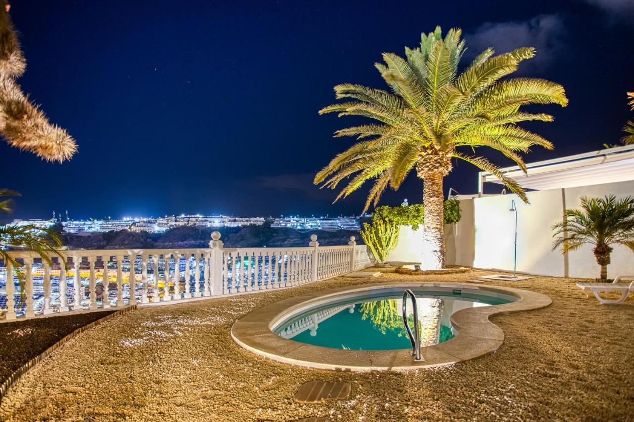 Stunning Villa With Breathtaking Ocean View Mogán Exterior photo