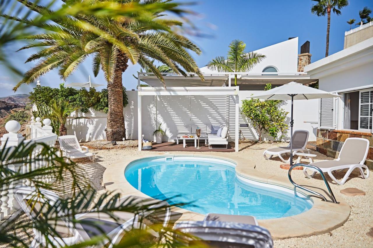 Stunning Villa With Breathtaking Ocean View Mogán Exterior photo